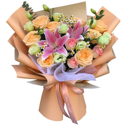 肇庆11朵玫瑰桔梗百合，陪你每个季节