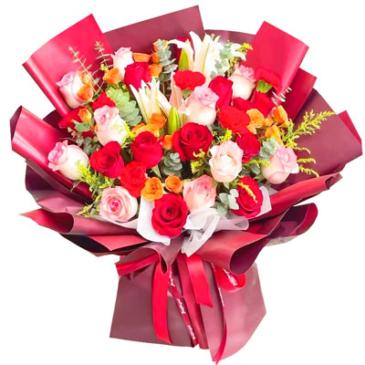 肇庆22朵玫瑰百合，追求真爱幸福